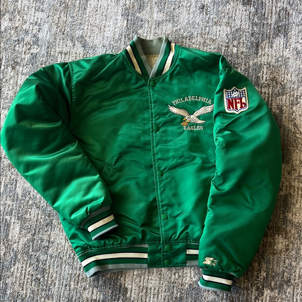 Vintage STARTER Philadelphia Eagles Varsity Jacket with NFL Patch